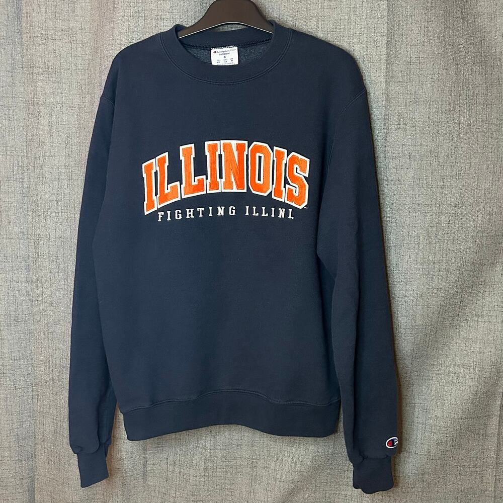 Champion Eco University of Illinois Men's Small Crewneck Sweatshirt Pullover